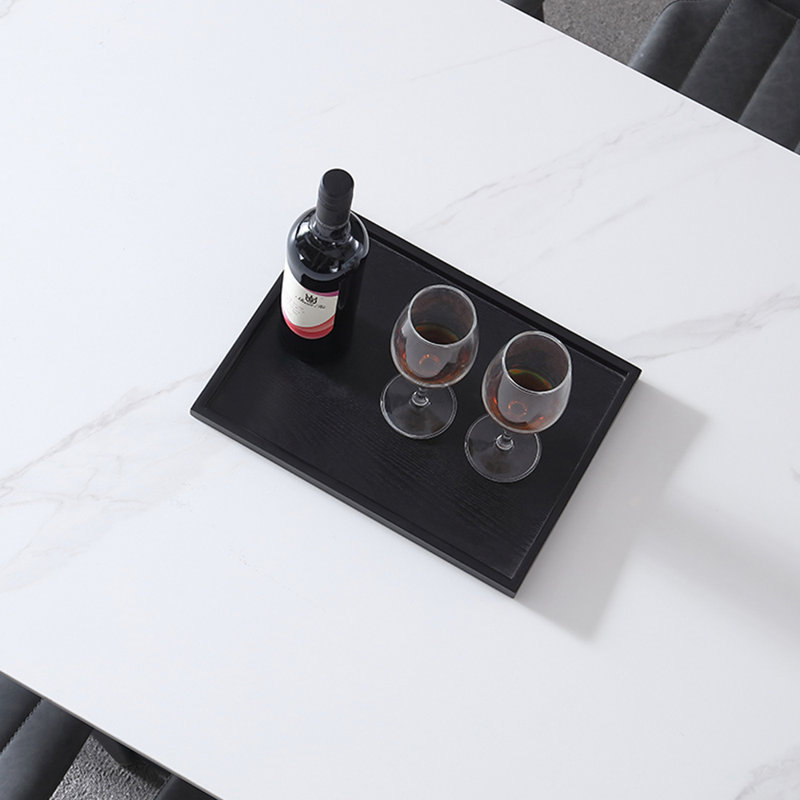 Light luxury minimalist dining table, 29.53"H x 62.99"L x 35.43"W
