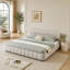 Lit capitonné en chenille avec tiroir de rangement, tête de lit confortable et cadre robuste pour chambres modernes-1171820568