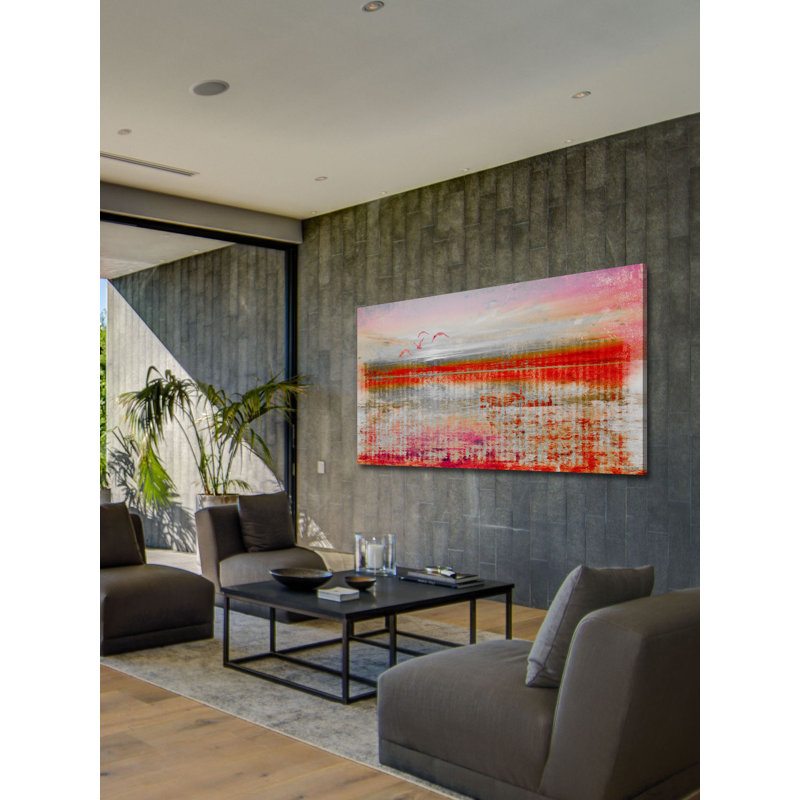 « dock oiseaux » par parvez taj,, impression sur toile tendue, H 30 po x l 60 po