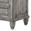 Table de chevet 3 tiroirs gris vieilli