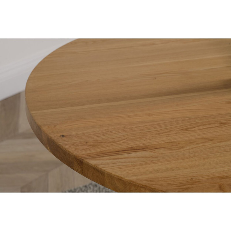 Amilee Oak Round Solid Wood Dining Table