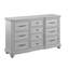Commode 10 tiroirs grise
