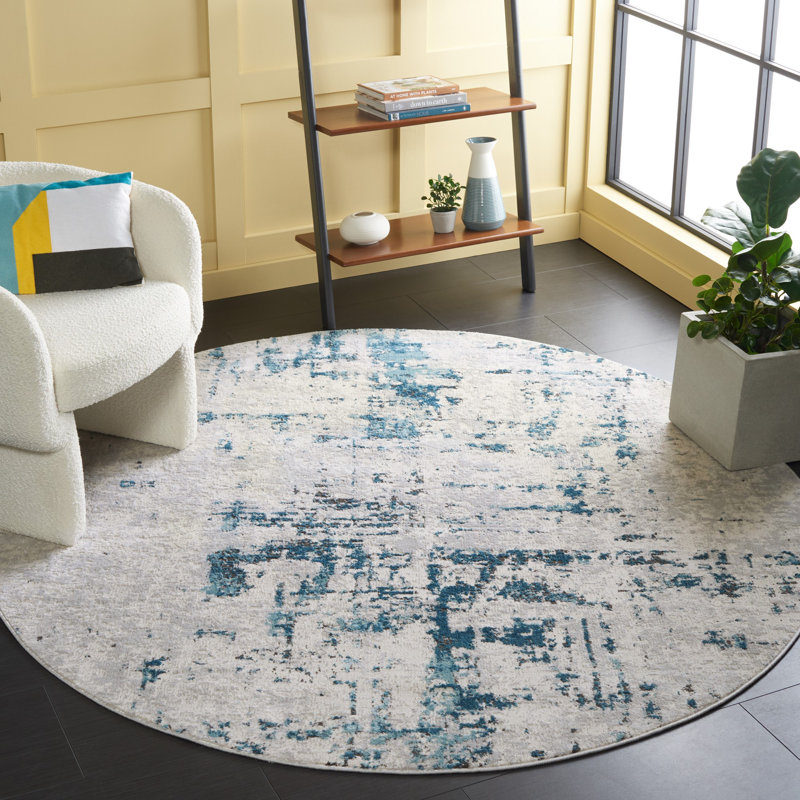 Shivan Performance Abstract Rug, Round 6'7"