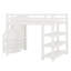 Lit mezzanine avec tablettes, petite armoire
