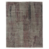 Bedaya Wool Abstract Area Rug in Gray/Purple