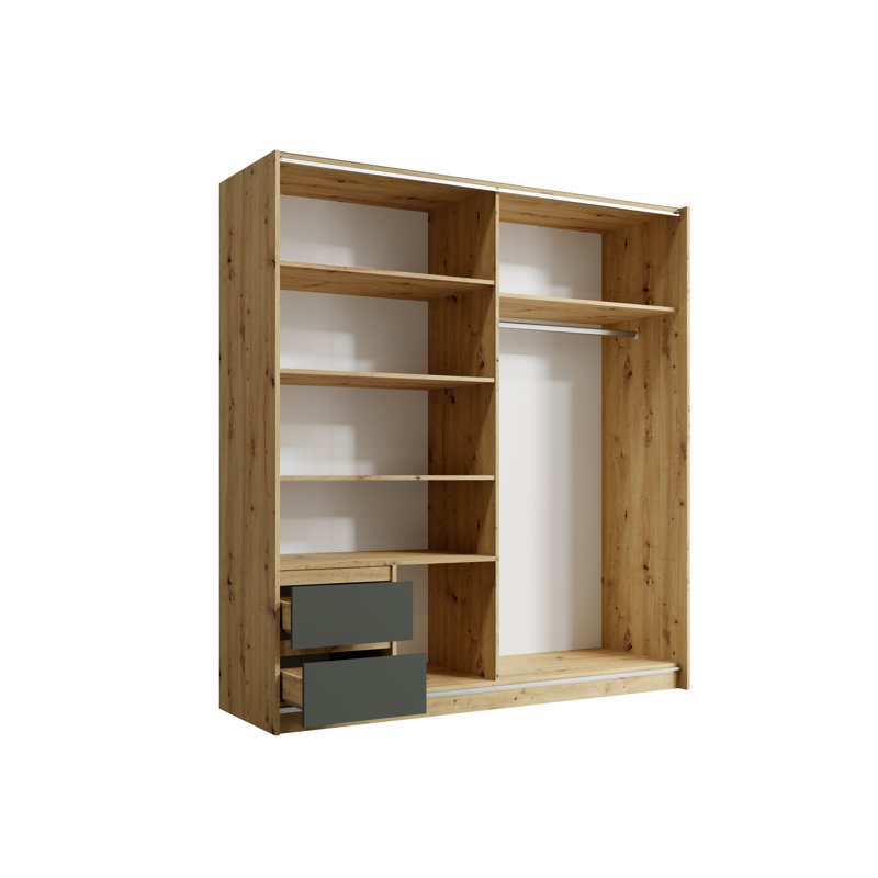 Taib 2 Door Laminate Wardrobe