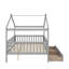 Full Size Wooden House Bed With Drawers-1894697745