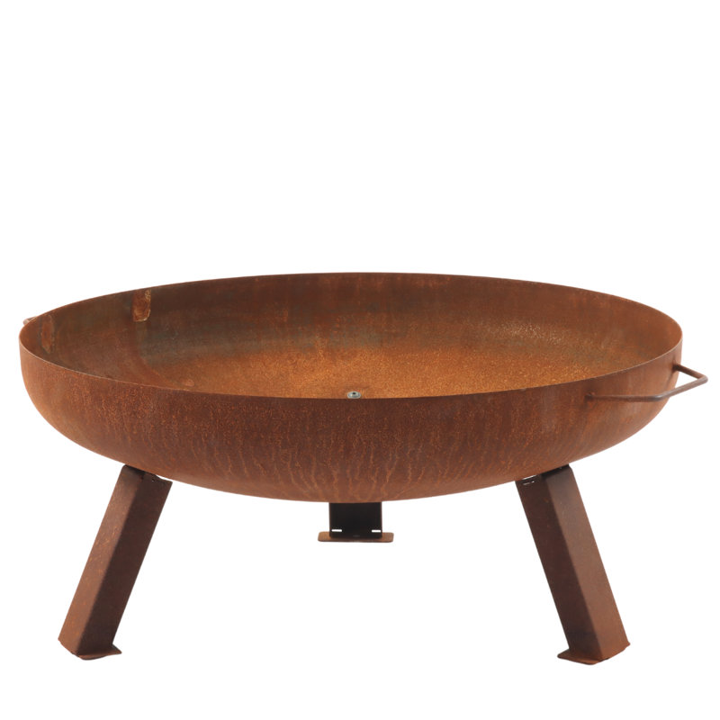 Hoy Round Steel Wood Burning Smokeless Fire Bowls, Raw
