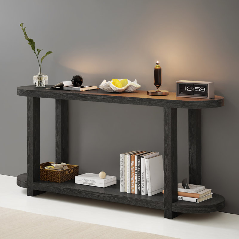 Console de 63 po pour le vestibule, Noir