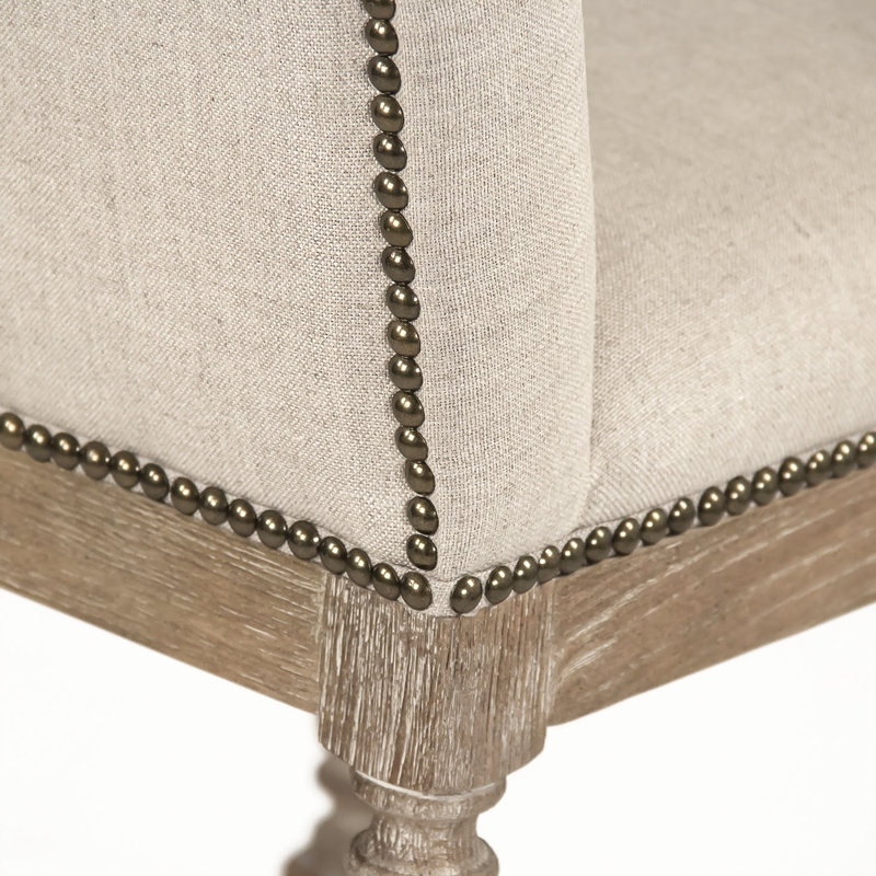 Fontenay Upholstered Counter Stool with Solid Wood Frame, Limed Grey, Bar Stool (30.75" Seat Height)