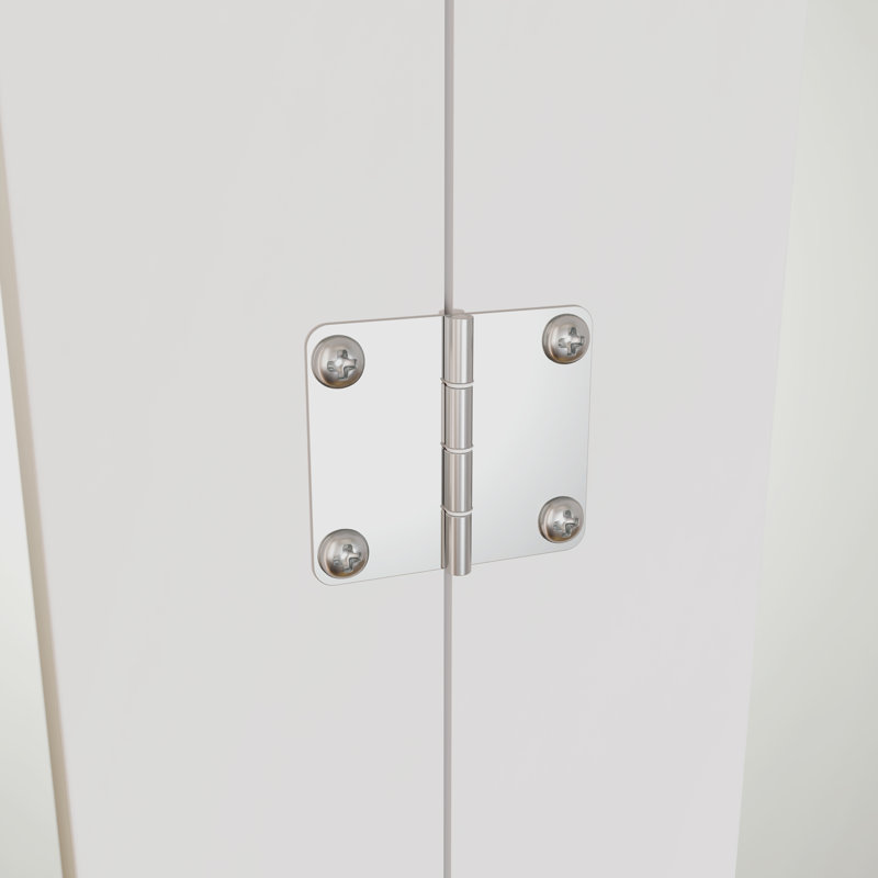 60 in. x 80 in. White MDF Bi-Fold Door with Frosted Glass Panels