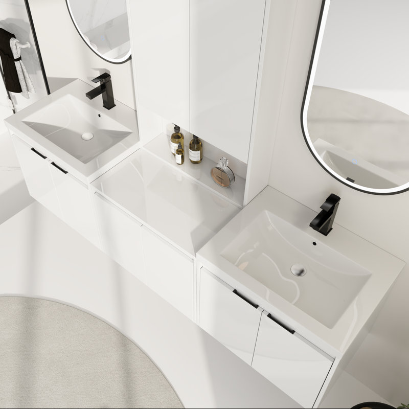 Modern 72" Double Vanity with 2 Sinks
