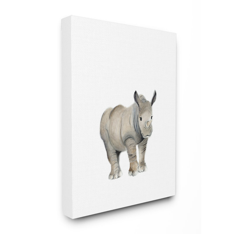Art sur toile Gupton «Rhino Animal», Toile tendue, H 40 po x l 30 po x P 1,5 po