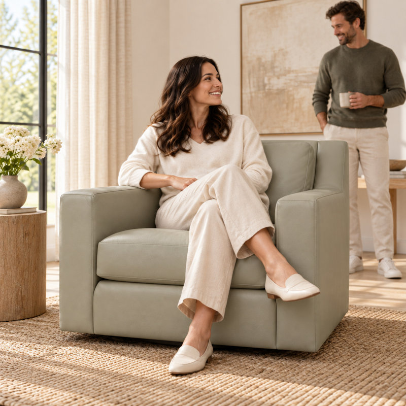 Montreal 40" Wide Upholstered Swivel Chair