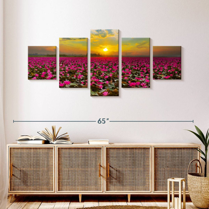 Sea Of Lotus, 24" H x 55" W