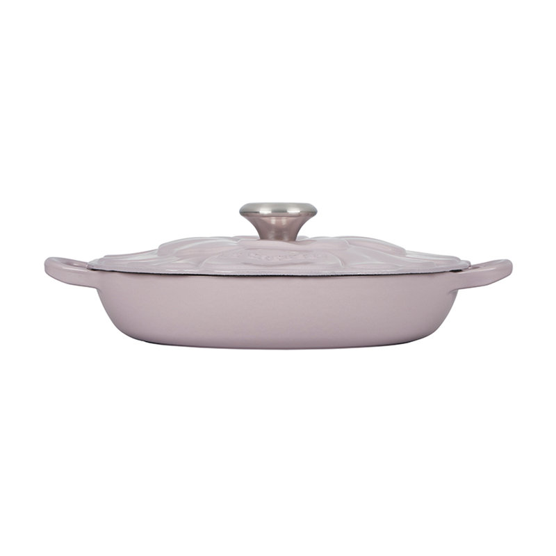 Le Creuset Signature Enameled Cast Iron Petal Braiser, 2.25qt., Shallot