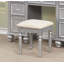 Meuble-lavabo de style transitionnel 1pc avec ensemble de tabouret à poignées avec tiroirs de rangement et 3 tiroirs-573363707