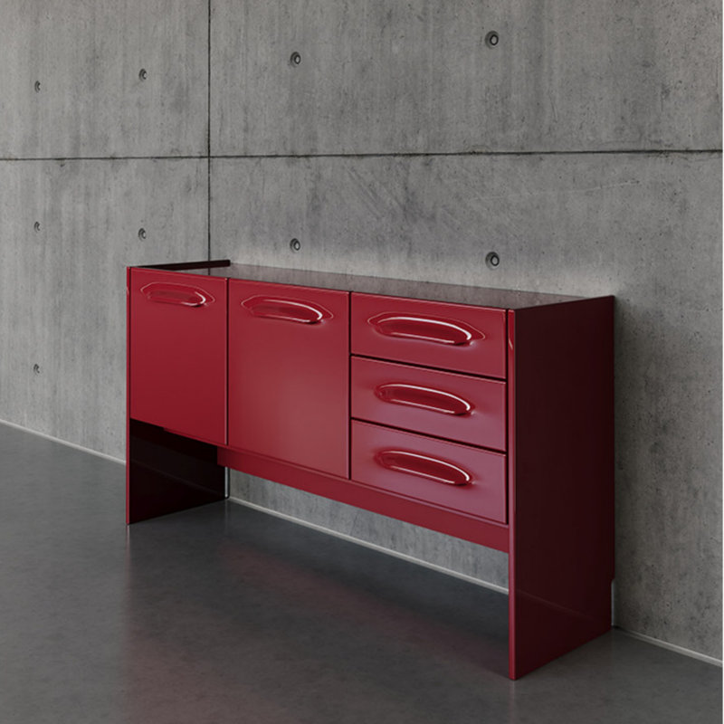 Simple Style Sideboard, Red