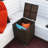 Hideaway Propane Tank Cover and Side Table for Outdoor Gas Fire Pit with Foldable Lid