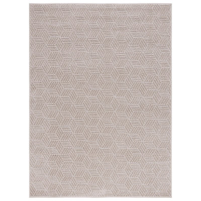 Motif et tapis uni beige