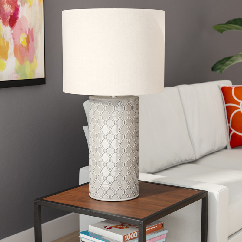 Lampe de table grise 30 po Allaire