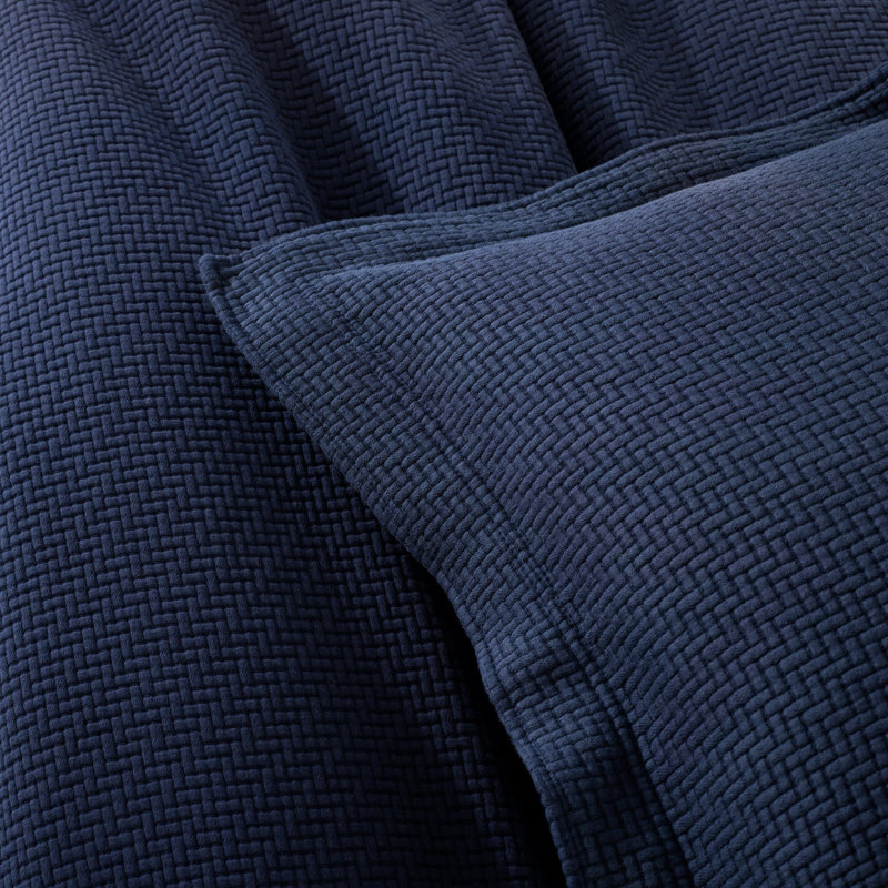 Interlaken Matelasse Coverlet, King Coverlet, Ink