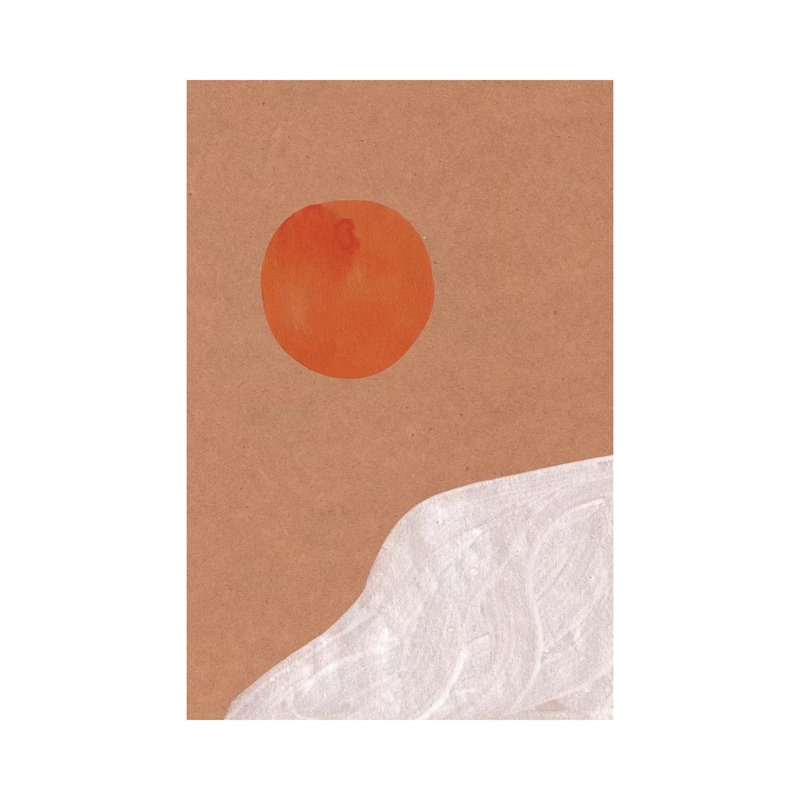 Abstract Sun by Whales Way - Print on Canvas, Wrapped Canvas, 66.04cm H x 45.72cm W x 1.91cm D