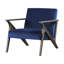 Chaise d'appoint moderne Burdette 30 po avec revêtement en velours, structure en bois exposée et ressorts en mousse-1495889596