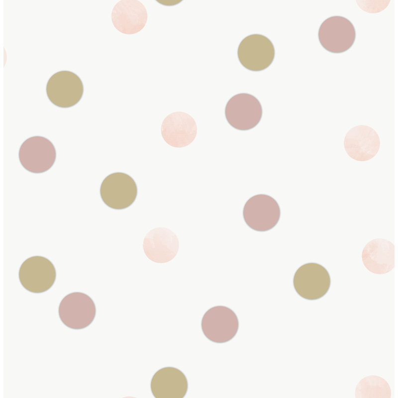 Superfresco Easy Dotty Polka Wallpaper, Pink/Gold