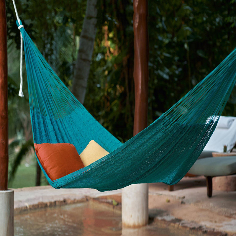Cresswell Spreader Bar Hammock, 67" W x 75" L, Turquoise