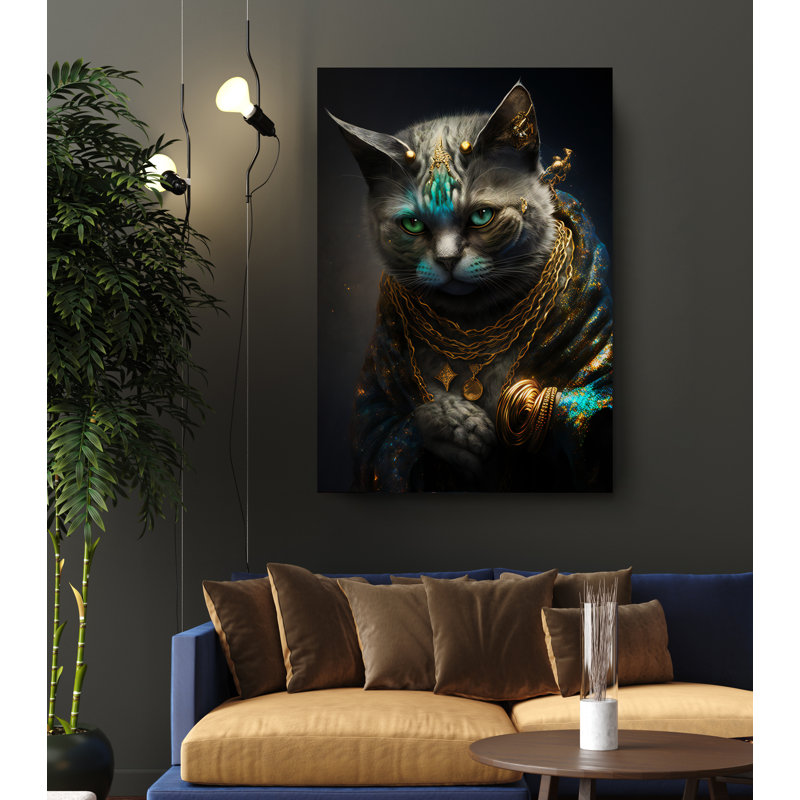 " Wizard Cat Warlock ", 24" H x 16" W x 1" D