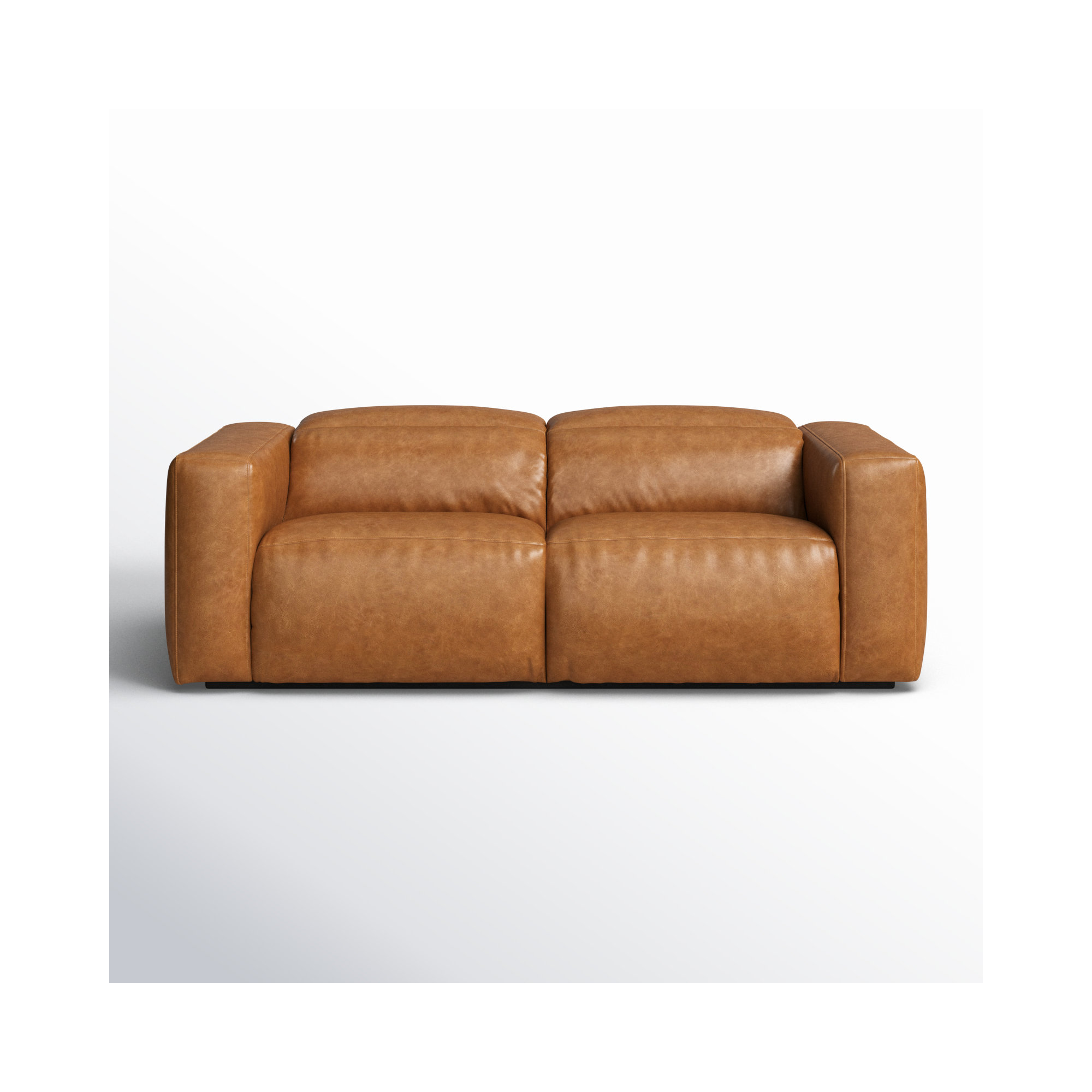 Amed 89" Upholstered Power Reclining Sofa, Sonoma Butterscotch Top Grain Leather