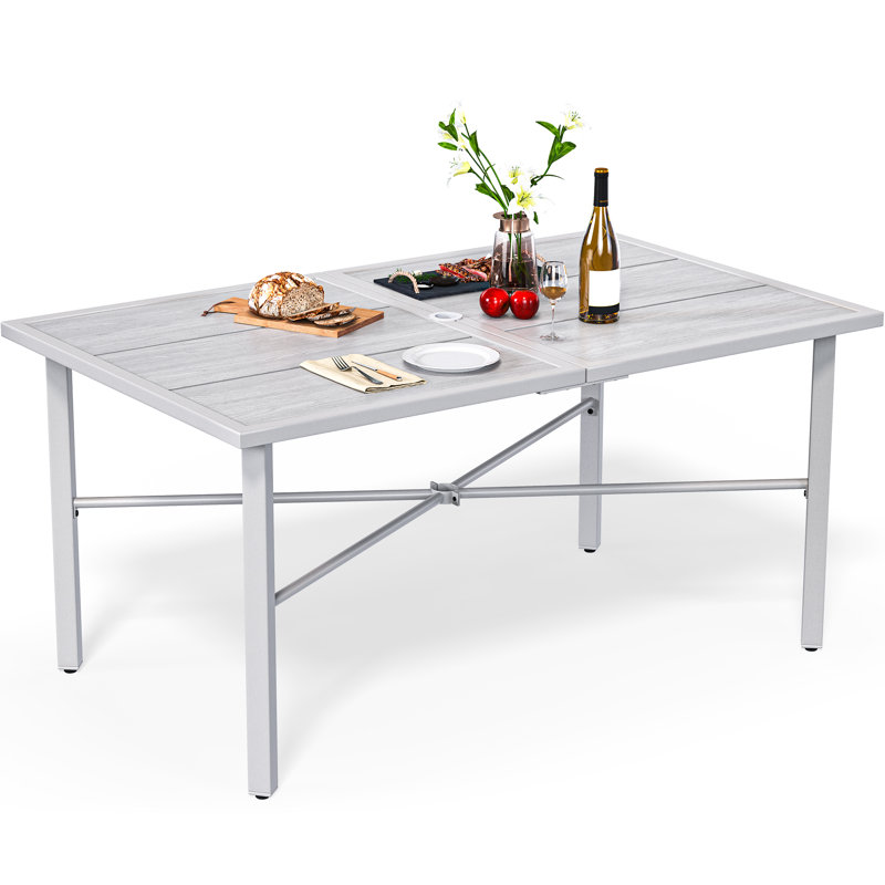 59.1"X35.4" Patio Tables With Umbrella Hole