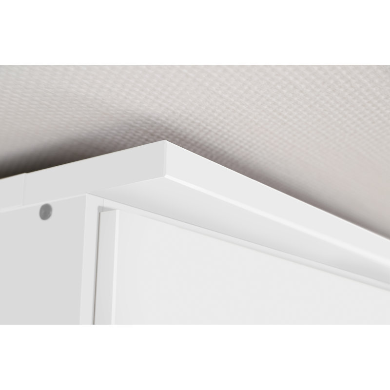 Cupboard Wardrobe Doors Corner BREMEN 2 doors, Alpine White, Basic: 8 shelves, 1 clothes rail