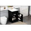 Meuble-lavabo autoportant de 20 pouces avec lavabo, tablette de porte et rangement réglable pour les salles de bain modernes-1027899426