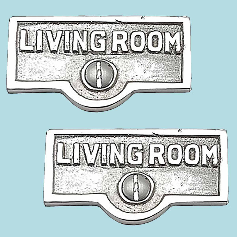 Switch Tags Living Room Name Sign 1-Gang Rocker Wall Plate