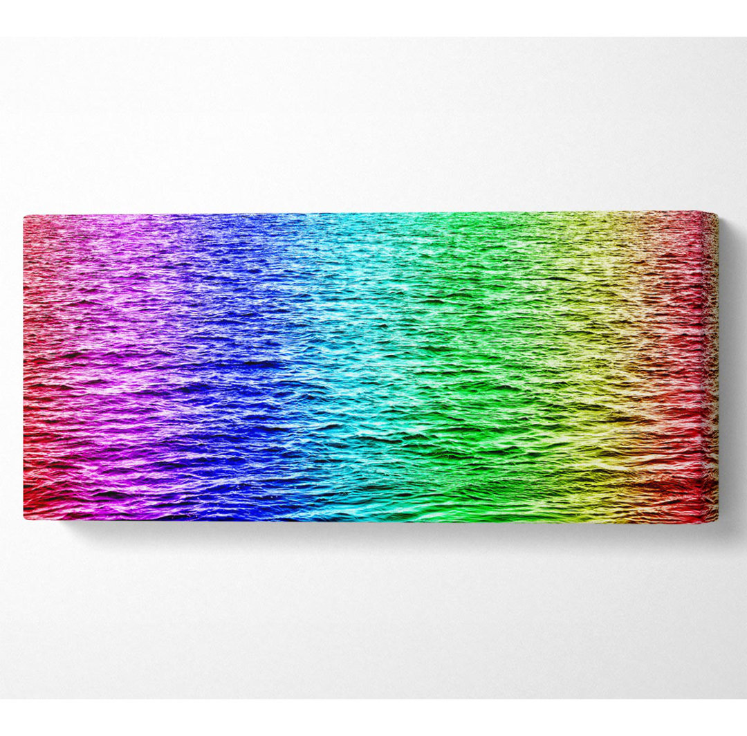 Regenbogen Gewässer Panoramaleinwand