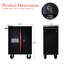 Armoire en acier avec serrure à clé - Multifonction noir et rouge