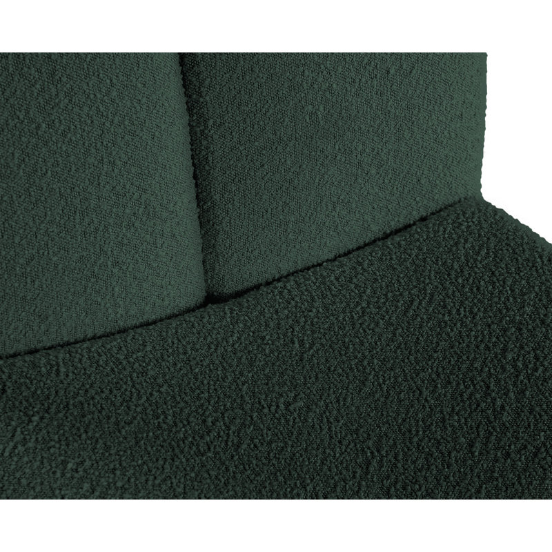 Iyesha Upholstered Slipper Chair, Green Boucle Fabric