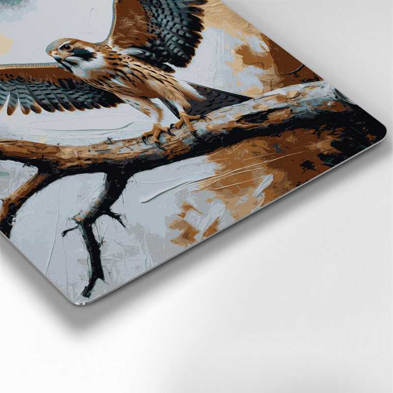 Oiseaux, art mural gris en métal, H 12 po x l 12 po