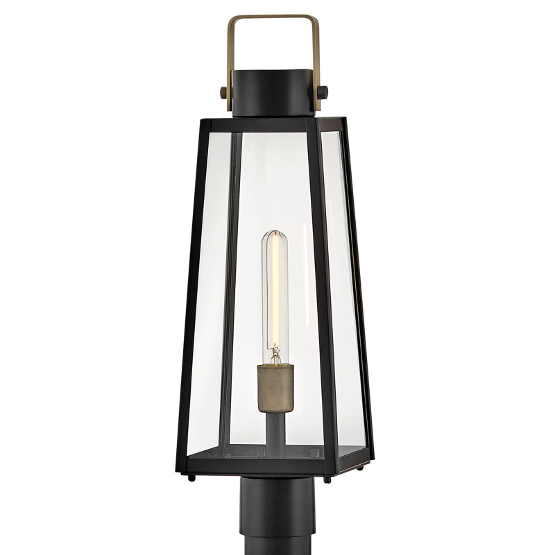 Lark Hugh Post Mount Lantern, Black