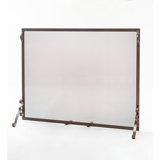 Single Panel Steel Fireplace Screen