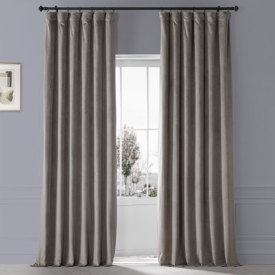 Loria Plush Velvet 100% Blackout Curtains For Bedroom, Living Room - Single Panel