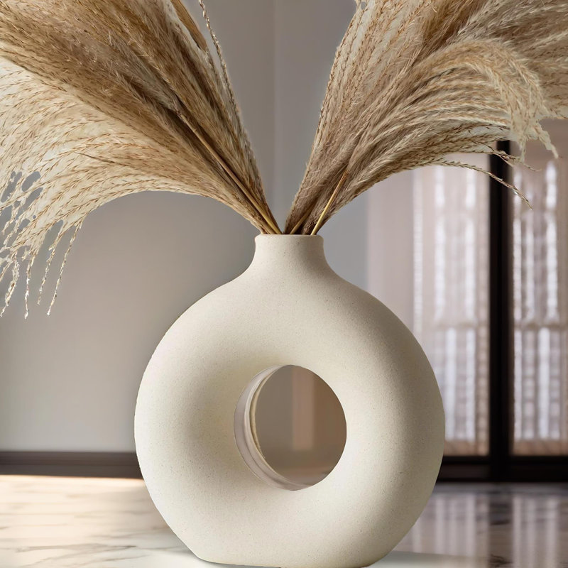 Aspendale Donut Ceramic Table Vase Home Living Room Decor