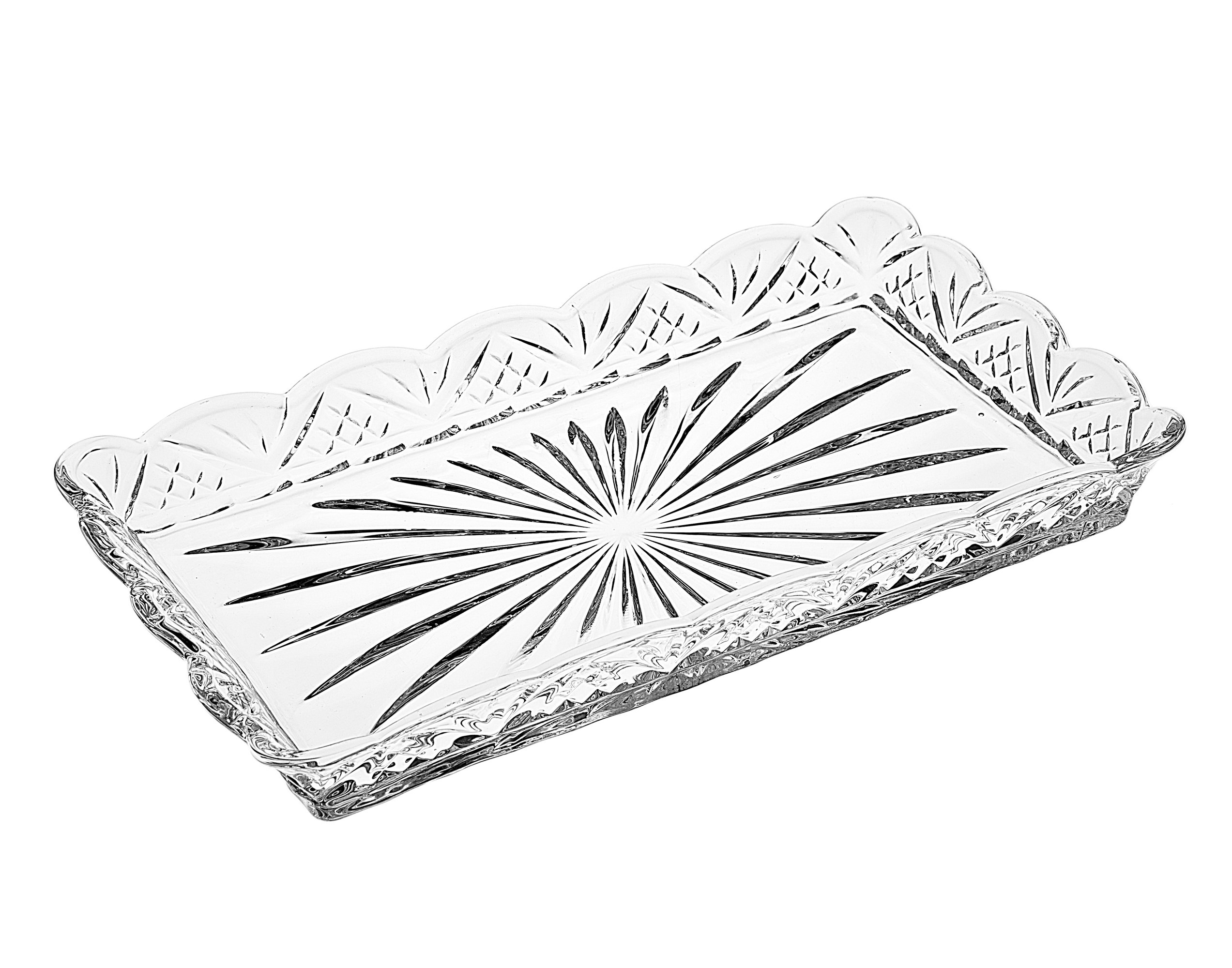 Godinger Silver Art Co Dublin Crystal Scalloped Rectangle Bathroom ...