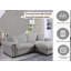 Canapé modulaire 91 "avec causeuse et repose-pieds mobile-648655187