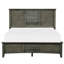 Structure de lit en bois de placage de bouleau gris froid