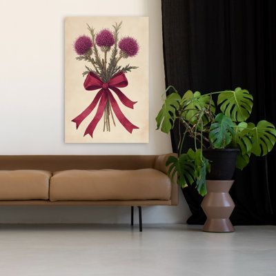 Bouquet de chardon - Art floral rétro