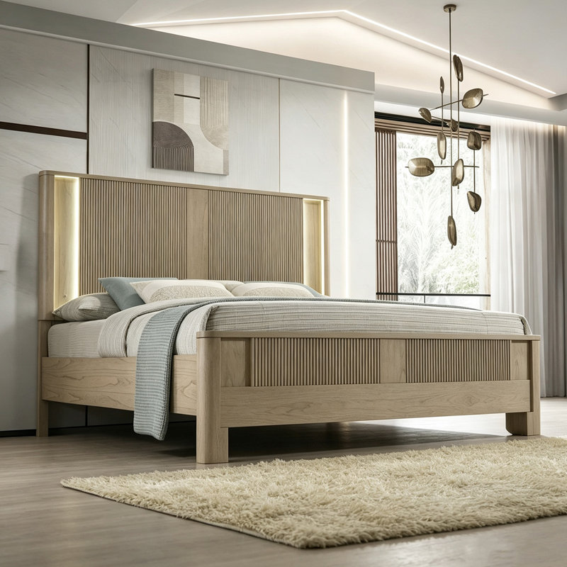 Eastern King Size Bed with LED Lighting