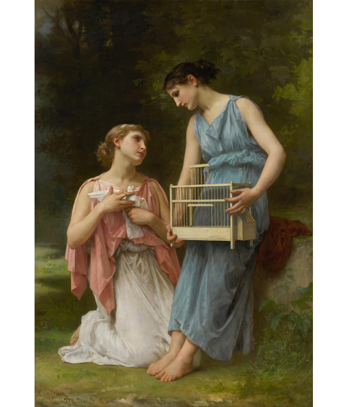 «La Captive» par Elizabeth Jane Gardner Bouguereau - Art mural sur toile tendue avec châssis, H 40 po x l 28 po